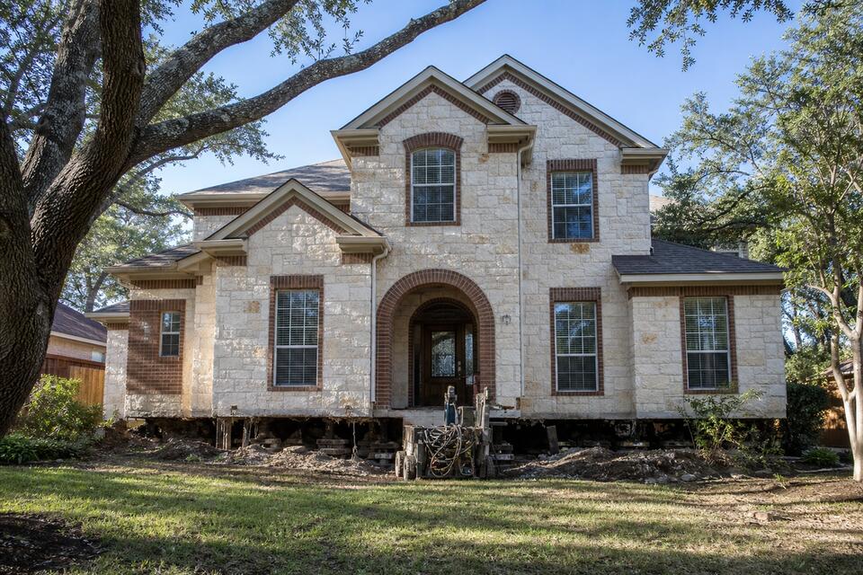Foundation repair on San Antonio Texas suburban home